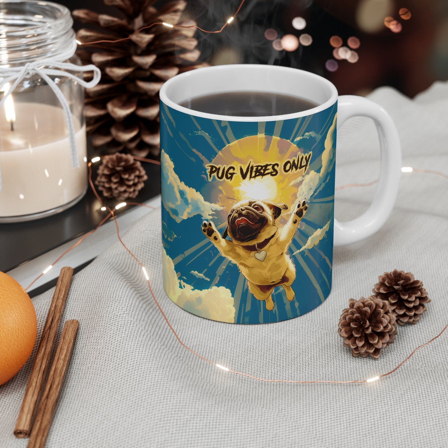 PUG VIBES ONLY Coffee Mug, 11oz