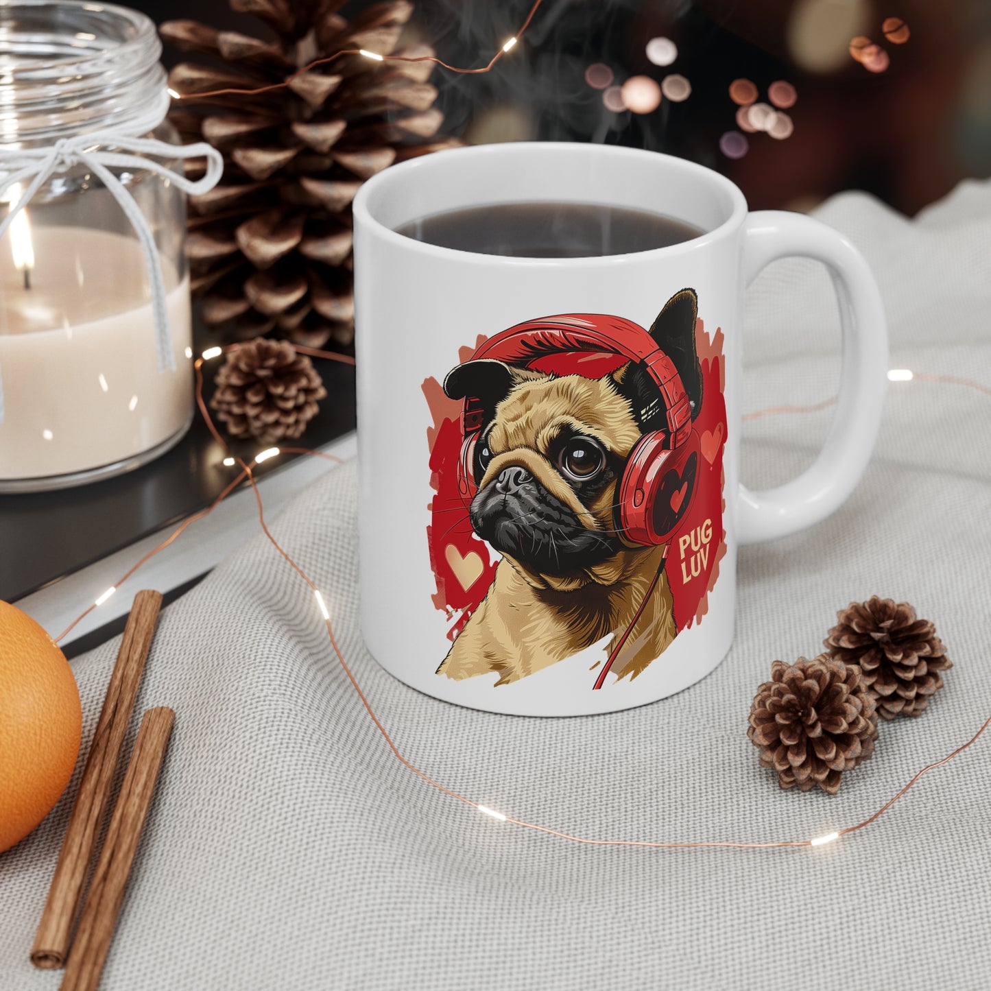 PUG LUV Coffee Mug, 11oz